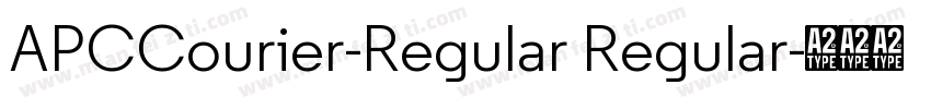 APCCourier-Regular Regular字体转换